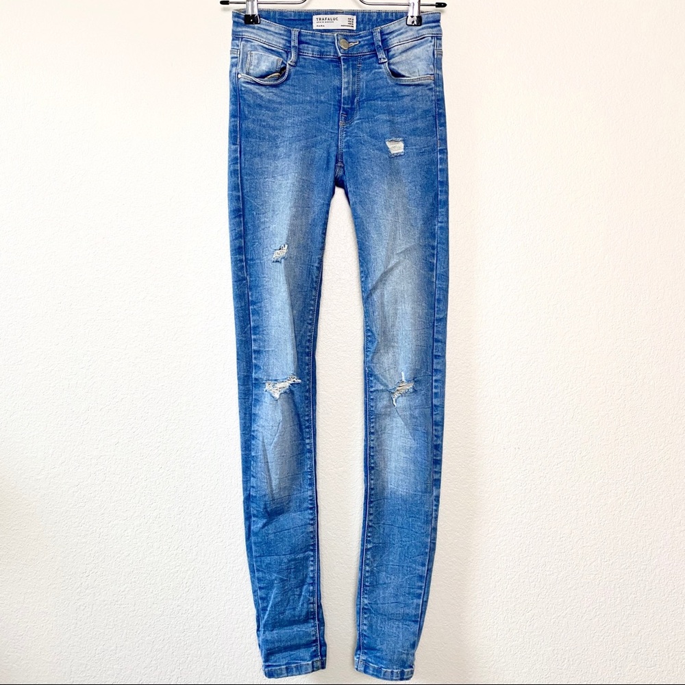 Zara skinny light blue jeans